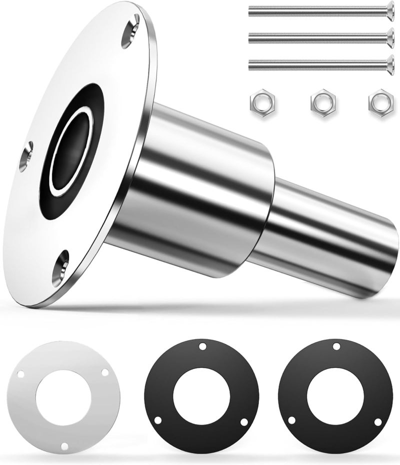 KOSOEUR Stainless Steel 316 Diesel Heater Exhaust Port, 24mm Diesel Heater Exhaust Pipe Thru Wall, Thru Hull Pipe Outlet for Diesel Heaters, Thru Hull Fittings for Boats, Truck, Garage/Diesel Heaters-Straight - Image 1